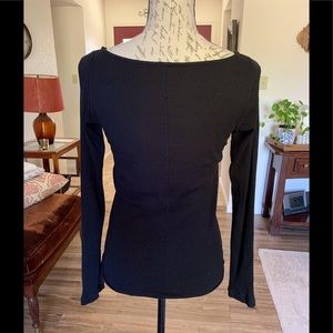 Free people ribbed black long sleeve top